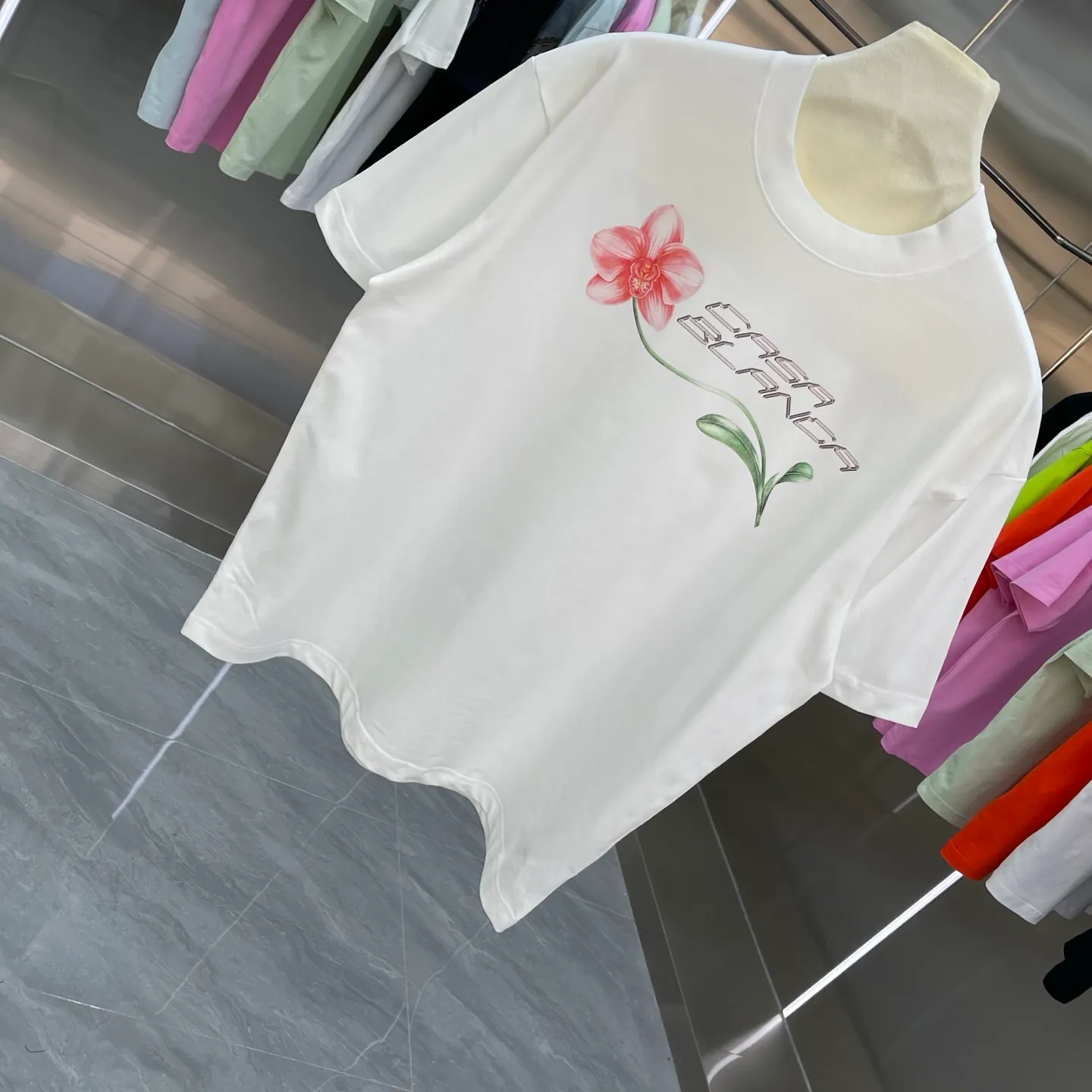 New Arrival Casablanca Classic Series T ～ ， ， 。 ， Classic ， In Stock ！ ：White Black Light Blue Orange Pink（5 ） Size：S M L XL XXL